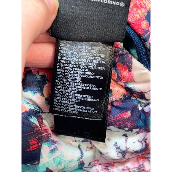 The North Face Girls Mossbud Reversible Puffer Long Sleeve Size M Multi Floral - Picture 6 of 16